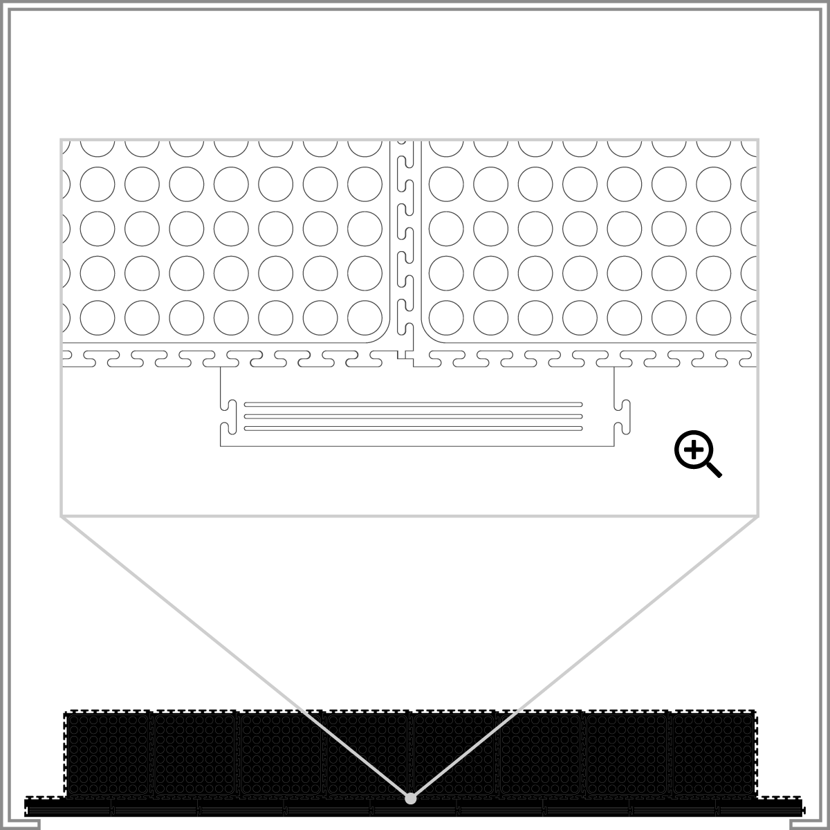 Place edge and first row tiles