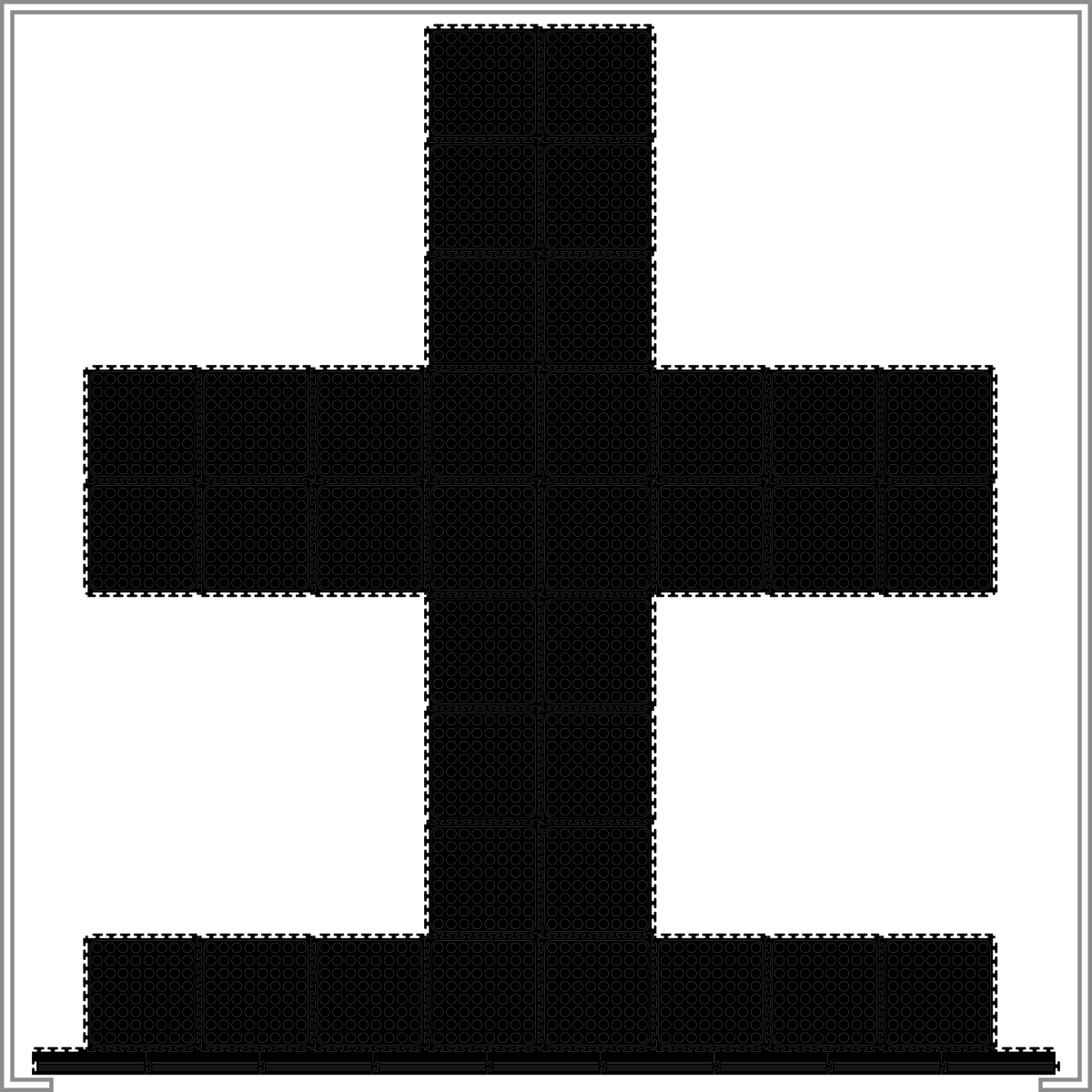 Connect centre rows and reposition.